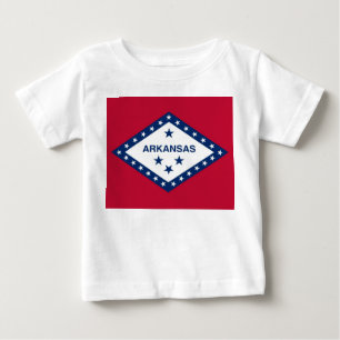 Baby T-shirt met vlag van Arkansas
