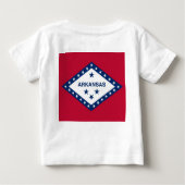 Baby T-shirt met vlag van Arkansas (Achterkant)