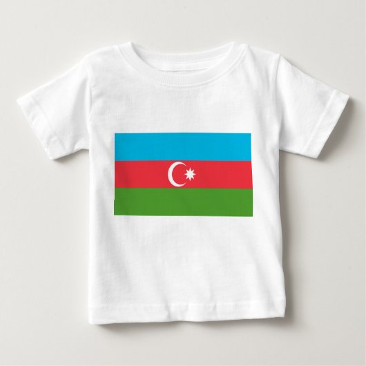Baby T-shirt met vlag van Azerbeidzjan (Voorkant)