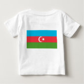 Baby T-shirt met vlag van Azerbeidzjan (Achterkant)