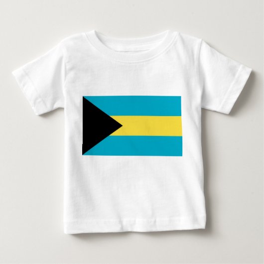 Baby T-shirt met vlag van Bahama's (Voorkant)
