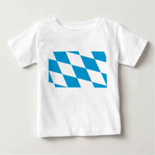 Baby T-shirt met vlag van Beieren, Duitsland