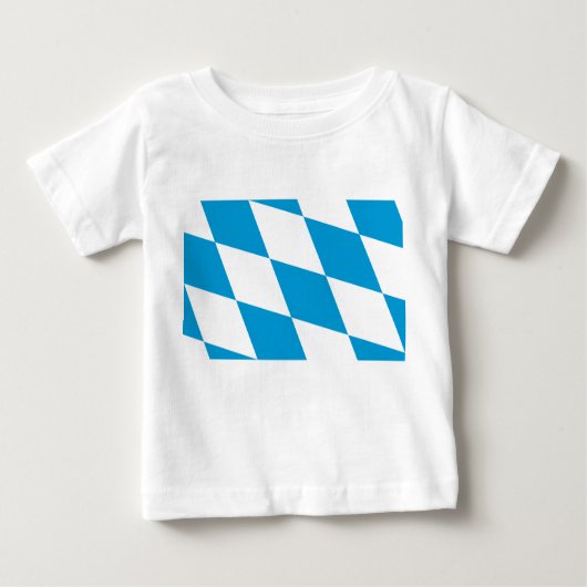 Baby T-shirt met vlag van Beieren, Duitsland (Voorkant)