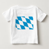 Baby T-shirt met vlag van Beieren, Duitsland (Achterkant)