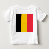 Baby T-shirt met vlag van België (Achterkant)