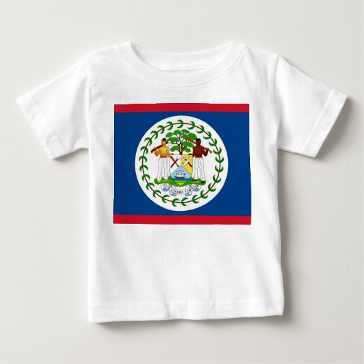 Baby T-shirt met vlag van Belize (Voorkant)