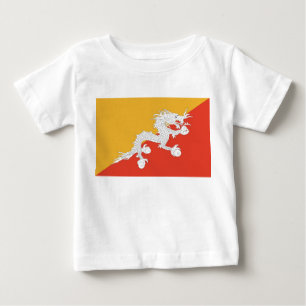 Baby T-shirt met vlag van Bhutan