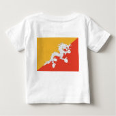 Baby T-shirt met vlag van Bhutan (Achterkant)