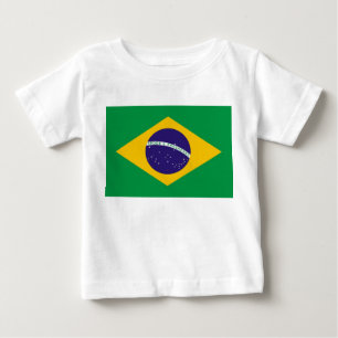 Baby T-shirt met vlag van Brazilië