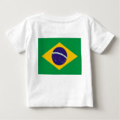 Baby T-shirt met vlag van Brazilië (Achterkant)