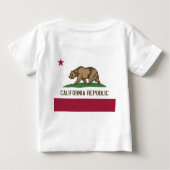 Baby T-Shirt met vlag van Californië, VS (Achterkant)
