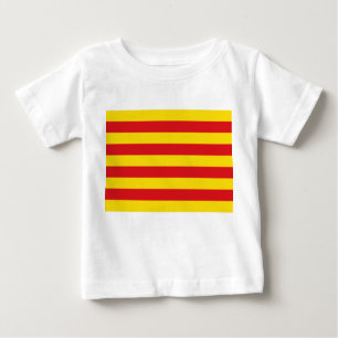Baby T-shirt met vlag van Catalonië