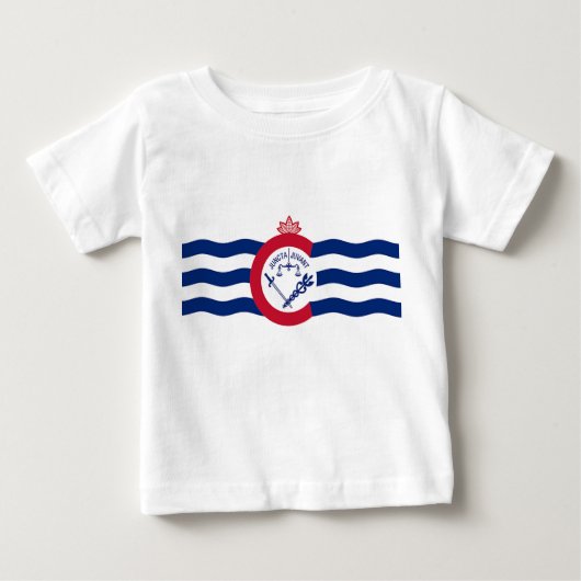 Baby T-shirt met vlag van Cincinnati City, VS. (Voorkant)