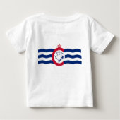 Baby T-shirt met vlag van Cincinnati City, VS. (Achterkant)