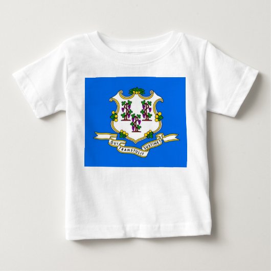 Baby T-shirt met vlag van Connecticut (Voorkant)