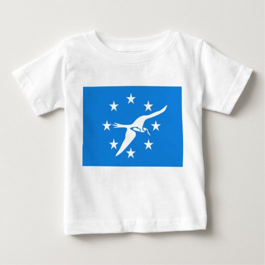 Baby T-shirt met vlag van Corpus Christi, U.S.A. (Voorkant)