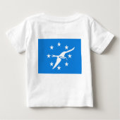 Baby T-shirt met vlag van Corpus Christi, U.S.A. (Achterkant)