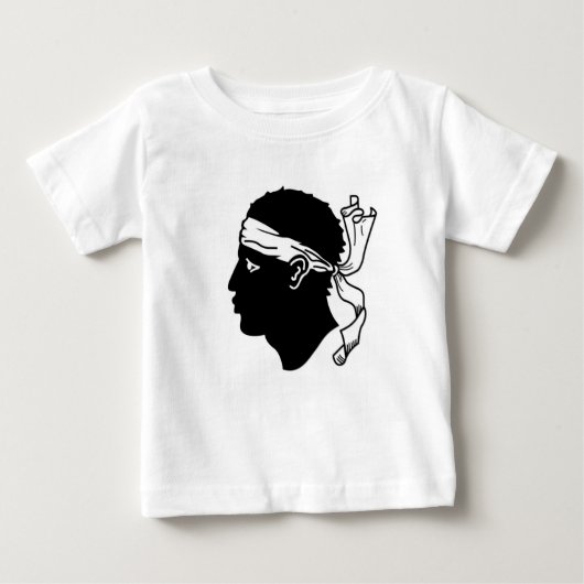 Baby T-shirt met vlag van Corsica (Voorkant)