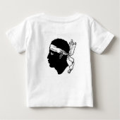 Baby T-shirt met vlag van Corsica (Achterkant)