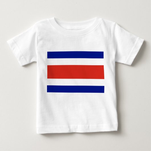 Baby T-shirt met vlag van Costa Rica (Voorkant)
