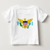 Baby T Shirt met vlag van de Maagdeneilanden, VS (Achterkant)