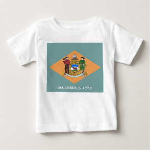 Baby T-shirt met vlag van Delaware