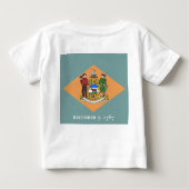 Baby T-shirt met vlag van Delaware (Achterkant)