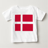 Baby T-shirt met vlag van Denemarken (Voorkant)