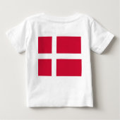 Baby T-shirt met vlag van Denemarken (Achterkant)