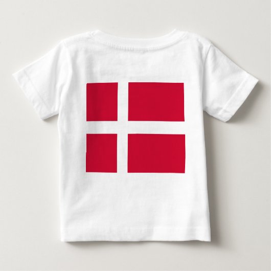 Baby T-shirt met vlag van Denemarken (Achterkant)
