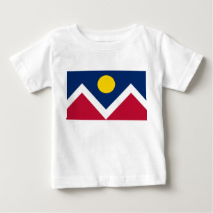 Baby T-Shirt met vlag van Denver City, Colorado