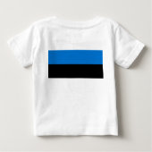 Baby T-shirt met vlag van Estland (Achterkant)