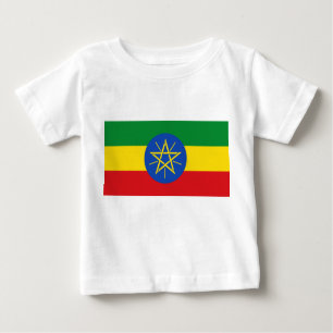 Baby T-shirt met vlag van Ethiopië