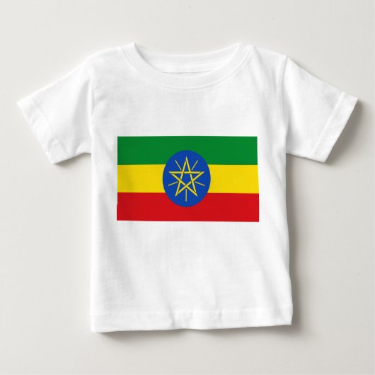 Baby T-shirt met vlag van Ethiopië (Voorkant)