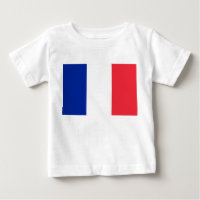Baby T-shirt met vlag van Frankrijk