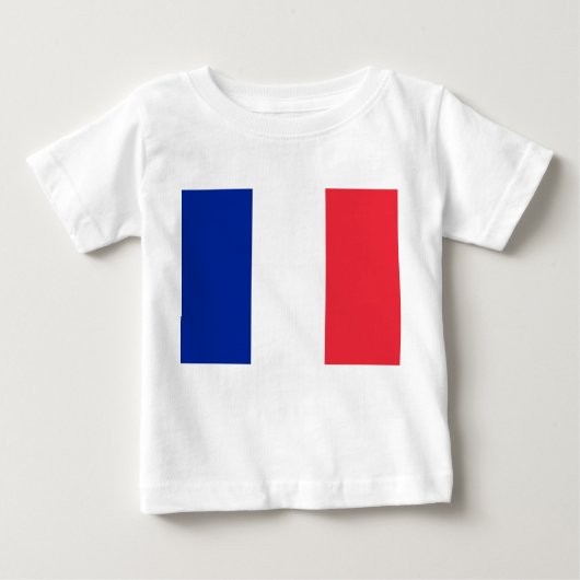 Baby T-shirt met vlag van Frankrijk (Voorkant)