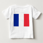 Baby T-shirt met vlag van Frankrijk (Achterkant)