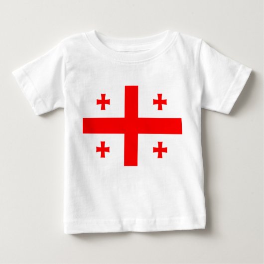 Baby T-shirt met vlag van Georgië (Voorkant)