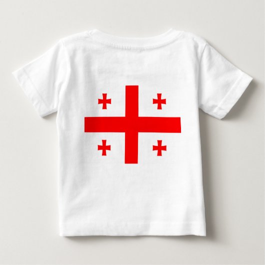Baby T-shirt met vlag van Georgië (Achterkant)