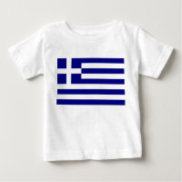 Baby T-shirt met vlag van Griekenland