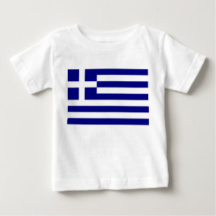 Baby T-shirt met vlag van Griekenland