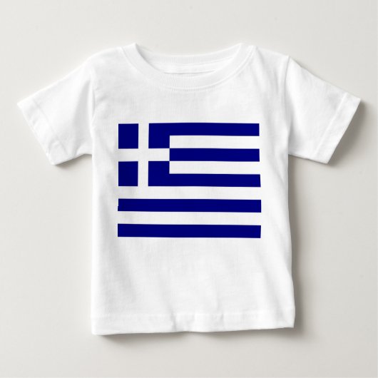 Baby T-shirt met vlag van Griekenland (Voorkant)