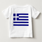 Baby T-shirt met vlag van Griekenland (Achterkant)