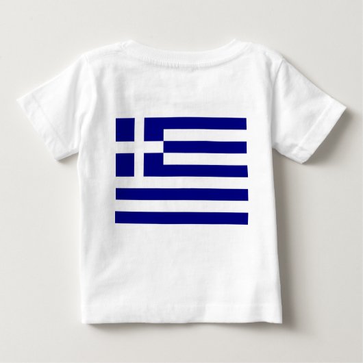 Baby T-shirt met vlag van Griekenland (Achterkant)