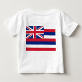 Baby T - Shirt met vlag van Hawaï (Achterkant)