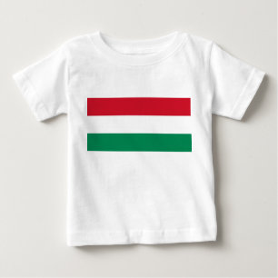 Baby T-shirt met vlag van Hongarije
