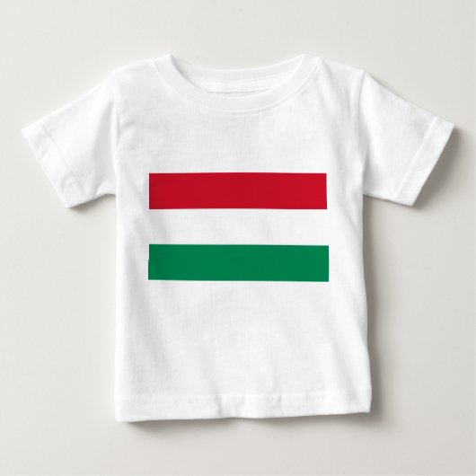 Baby T-shirt met vlag van Hongarije (Voorkant)