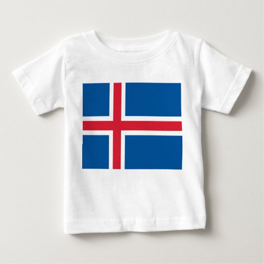 Baby T-shirt met vlag van IJsland (Voorkant)