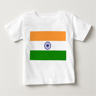 Baby T-shirt met vlag van India