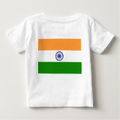 Baby T-shirt met vlag van India (Achterkant)